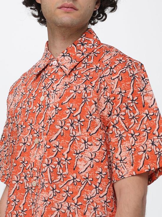26SS 폴 스미스 반팔 셔츠 M2R896ZV22656 16 Orange - PAUL SMITH