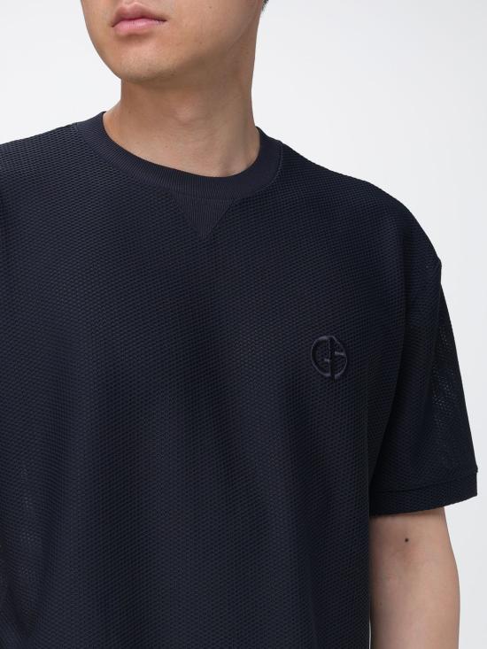 26SS 조르지오 아르마니 반팔 티셔츠 GM003035TE10045 UB109 Black - GIORGIO ARMANI