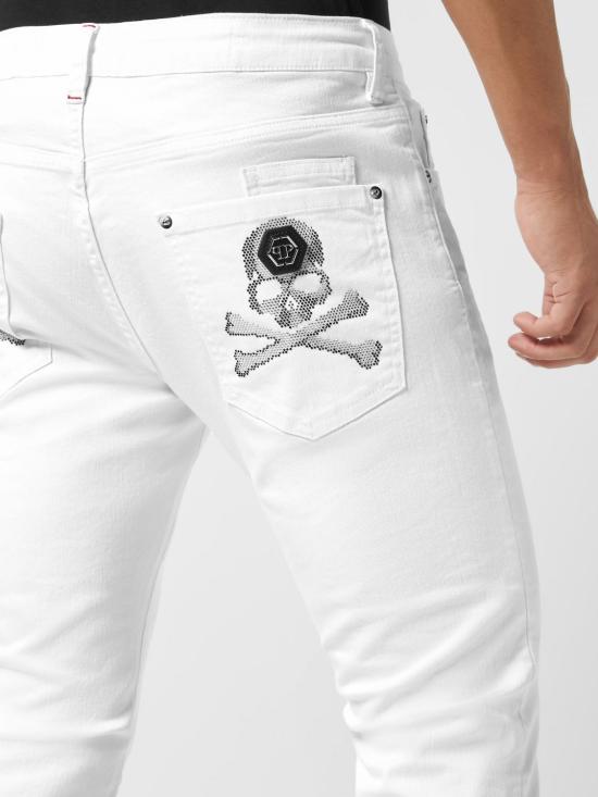 26SS 필립 플레인 데님 팬츠 PAECMDT4057PDE004N 01SO White - PHILIPP PLEIN