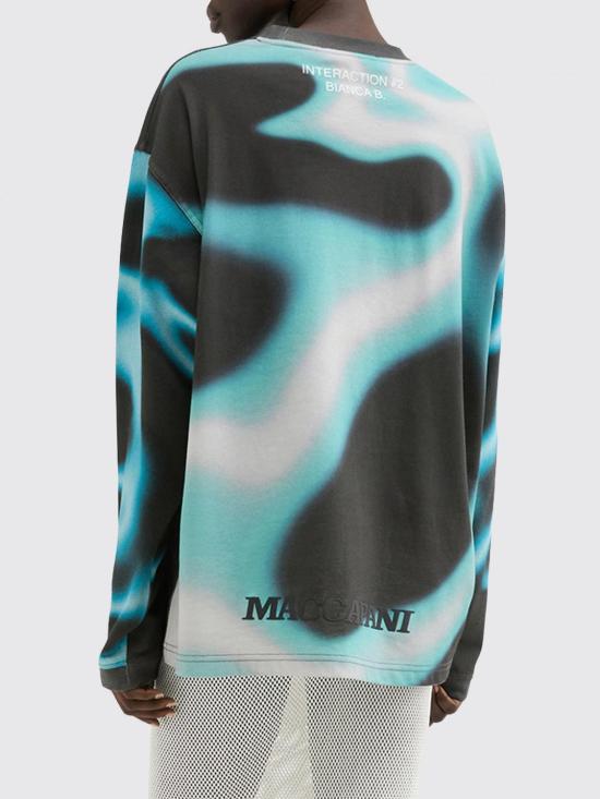 26SS 마카파니 긴팔 티셔츠 M26E1ACJR001UN00900 Blue - MACCAPANI