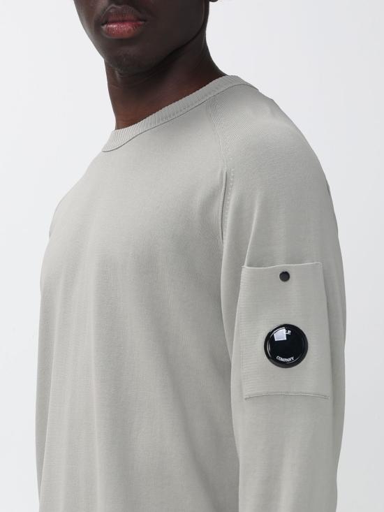 26SS 씨피 컴퍼니 코튼 크레이프 크루넥 렌즈 스웨터 20CMKN105A006323O 904 Pearl - C.P. COMPANY