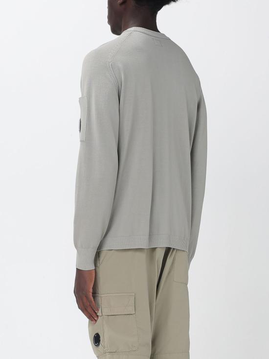 26SS 씨피 컴퍼니 코튼 크레이프 크루넥 렌즈 스웨터 20CMKN105A006323O 904 Pearl - C.P. COMPANY