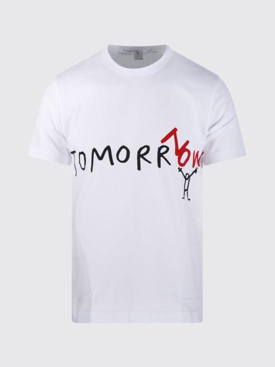 26SS 꼼데가르송 반팔 티셔츠 FQT032 1 White - COMME DES GARCONS