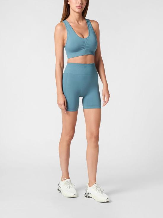 26SS 플레인스포츠 트레이닝 티셔츠 SAECWJU0081STE003N 18 Gnawed Blue - PLEIN SPORT