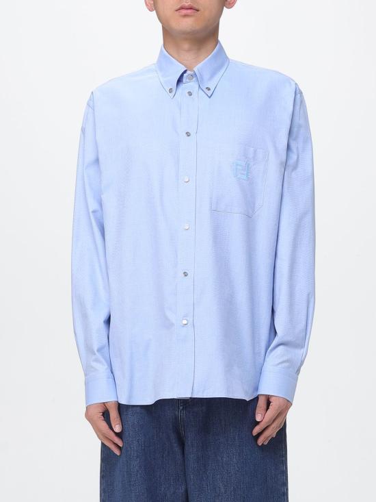 26SS 펜디 옥스포드 코튼 셔츠 FS1296AVZD F0QR0 Blue