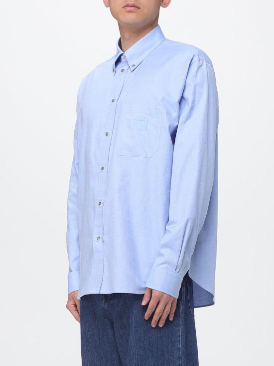 26SS 펜디 옥스포드 코튼 셔츠 FS1296AVZD F0QR0 Blue - FENDI