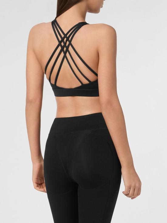 26SS 플레인스포츠 트레이닝 티셔츠 SAECWJU0078STE003N 02 Black - PLEIN SPORT