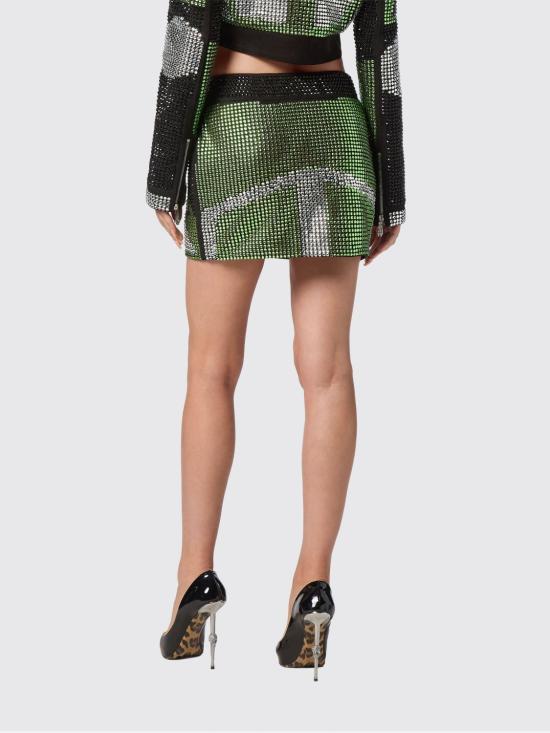 26SS 필립 플레인 숏 스커트 AADCWLV0103PLE010N 05 Green - PHILIPP PLEIN