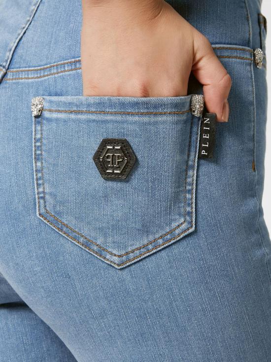 26SS 필립 플레인 데님 팬츠 FADCWDT2585PDE004N 07 Turquoise - PHILIPP PLEIN