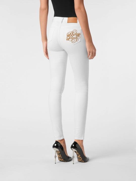26SS 필립 플레인 데님 팬츠 PAECWDT2782PDE004N 01SO White - PHILIPP PLEIN