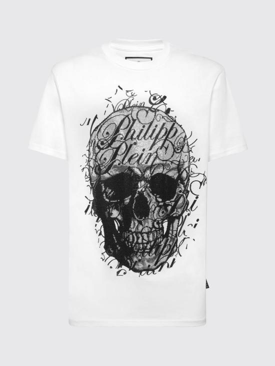 26SS 필립 플레인 반팔 티셔츠 PAECMTK8253PJY002N 01 White - PHILIPP PLEIN