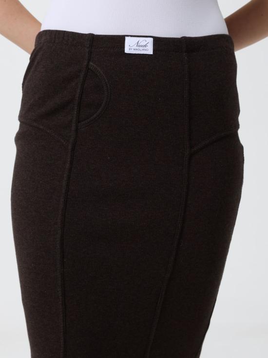 26SS 마리아노 미디 스커트 MGSS26SK01876 27 Brown - MAGLIANO