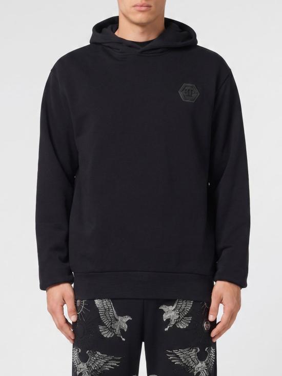 26SS 필립 플레인 후드 티셔츠 PAECMJB3612PTE003N 0202 Black