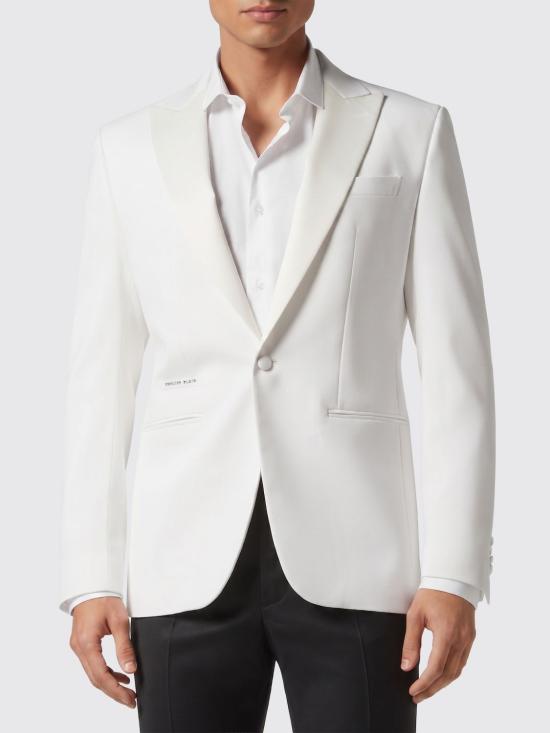 26SS 필립 플레인 수트 자켓 FACCMRF1711PTE076N 01 White