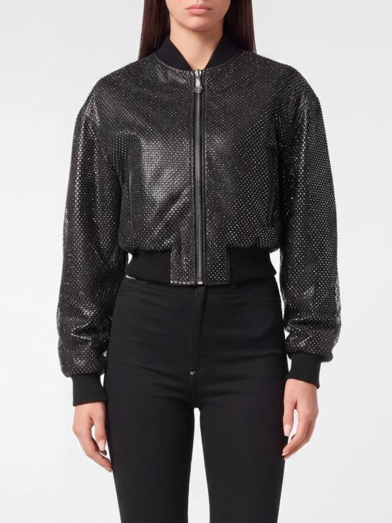 26SS 필립 플레인 바이커 자켓 PAECWLB1149PLE010N 02 Black