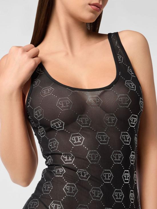 26SS 필립 플레인 롱 원피스 PAECWRG3399PTE003N 02 Black - PHILIPP PLEIN