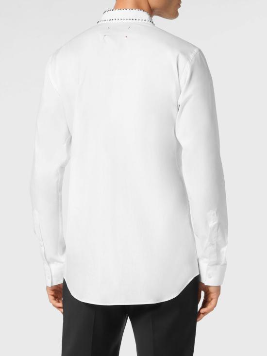 26SS 필립 플레인 긴팔 셔츠 SAECMRP2211PTE003N 01 White - PHILIPP PLEIN