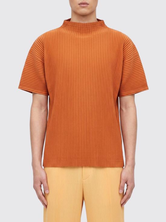 26SS 옴므 플리세 이세이 미야케 반팔 티셔츠 HP66JK033 47 Orange