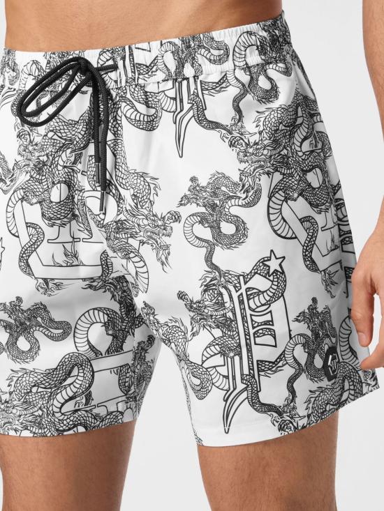 26SS 필립 플레인 스윔팬츠 SAECMMT0379PNY002N 01 White - PHILIPP PLEIN