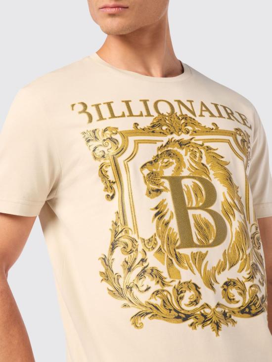 26SS 빌리어네어 반팔 티셔츠 IAECMTK8303BTE014N 06 Beige - BILLIONAIRE