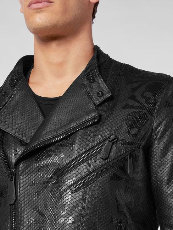 26SS 필립 플레인 바이커 자켓 PABCMLB1497PLE029P 02 Black - PHILIPP PLEIN