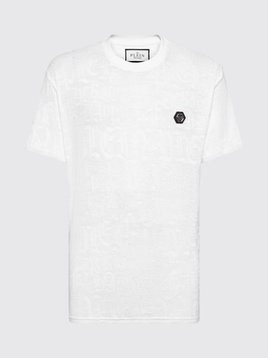 25FW 필립 플레인 반팔 티셔츠 FADCMTK7394PJY002N 01 White - PHILIPP PLEIN