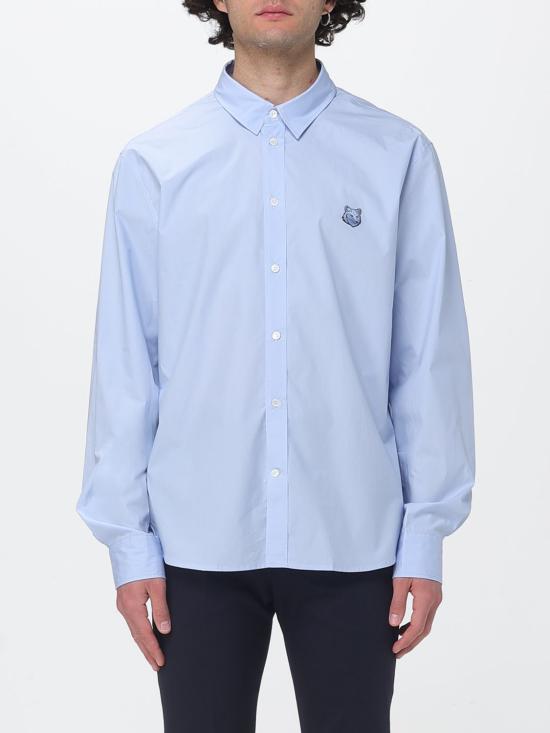 26SS 메종키츠네 긴팔 셔츠 QM00421WC5089 0434 Gnawed Blue