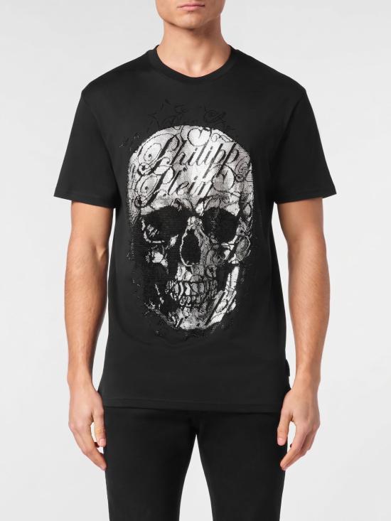 26SS 필립 플레인 반팔 티셔츠 PAECMTK8253PJY002N 02 Black