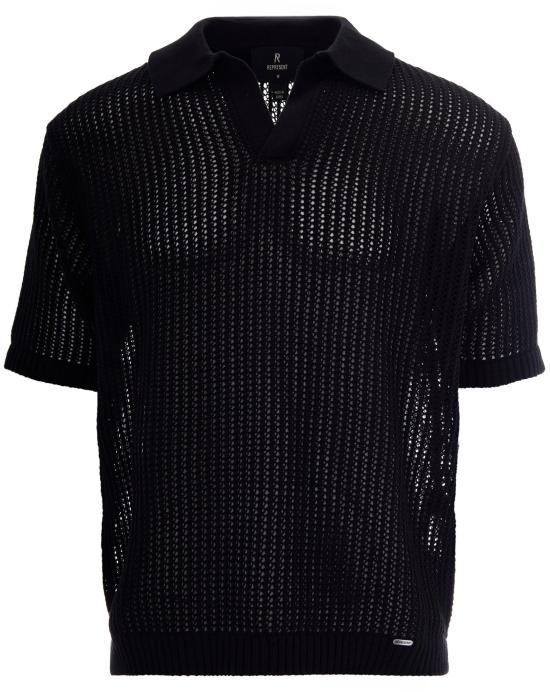 26SS 리프레젠트 폴로 티셔츠 5063467182059 BLACK