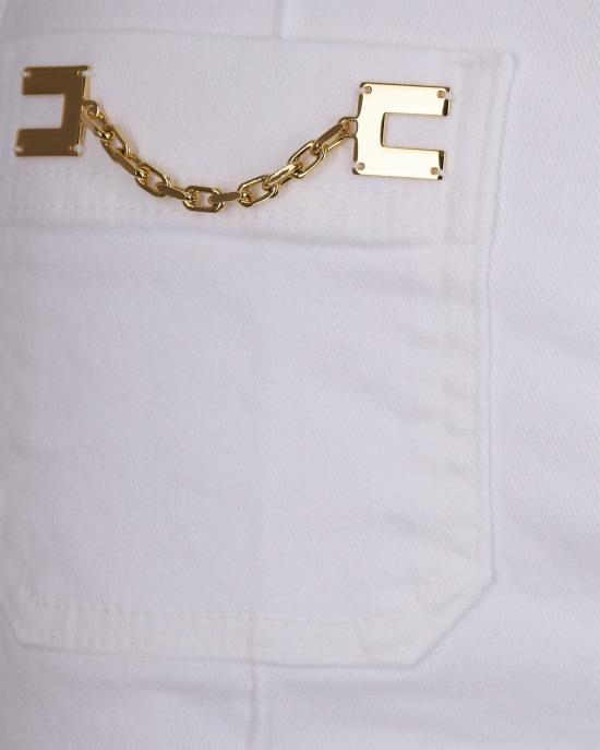 26SS 엘리자베타프랜치 데님 팬츠 PJ25D61E2360 WHITE - ELISABETTA FRANCHI