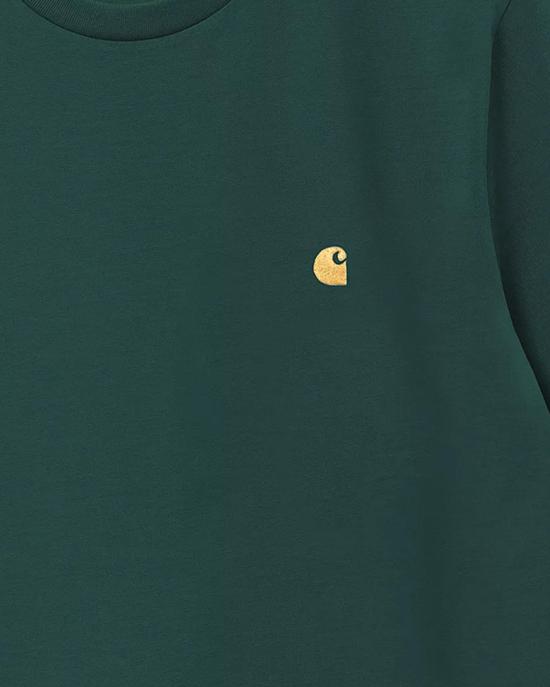 26SS 칼하트 숏슬리브 체이스 티셔츠 I02639130YXX DONKERGREEN - CARHARTT