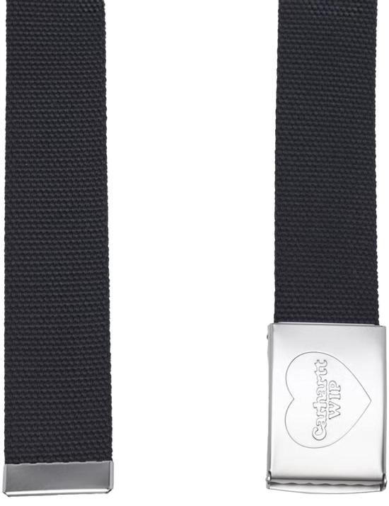 26SS 칼하트 가죽 벨트 CEINTURECARHARTTWIPHEARTNOIRE BLACK - CARHARTT