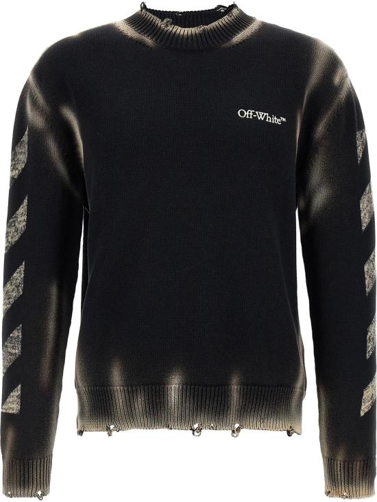 26SS 오프화이트 스웨터 OMHE20US26KNI0030001 BLACK
