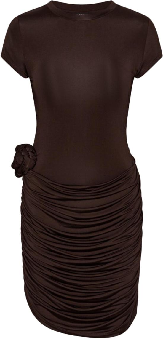 26SS 로테이트 미디 원피스 1159412910 BROWN