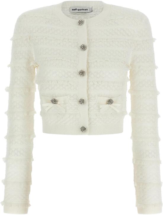 26SS 셀프 포트레이트 가디건 SS26063CW WHITE