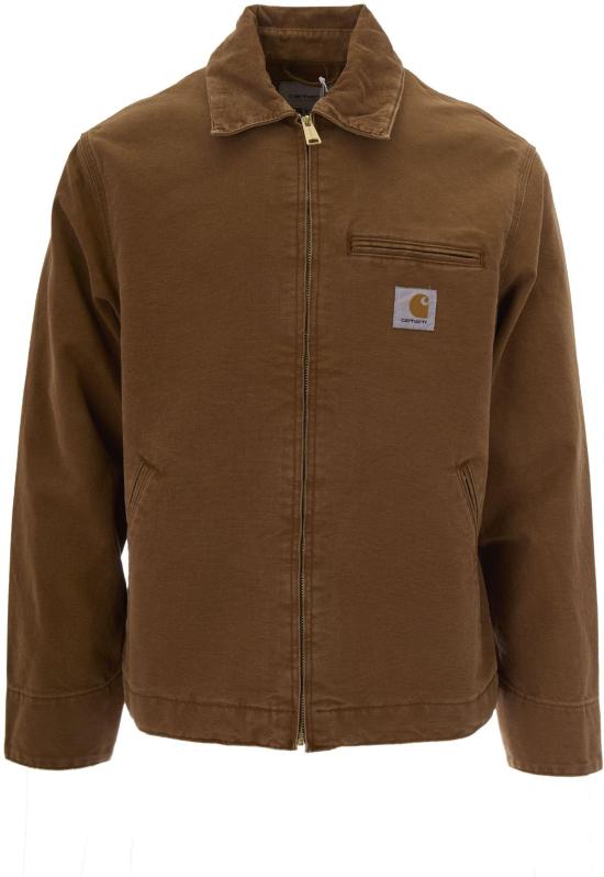 26SS 칼하트 언라인드 디어본 스톤 캔버스 디트로이트 자켓 I0348191FJ4O BROWN