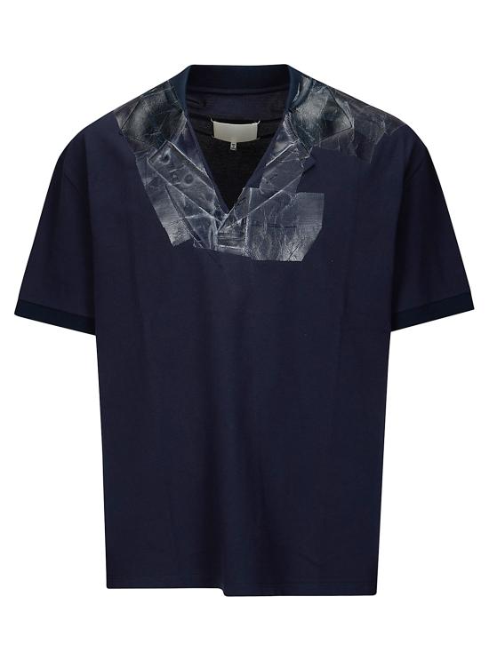 26SS 마르지엘라 반팔 셔츠 S67GL0024M20201 524 Blue Navy
