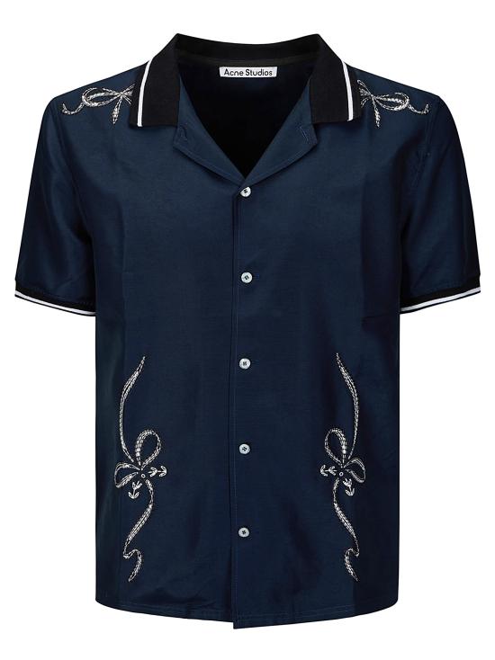 26SS 아크네 스튜디오 반팔 셔츠 BB0662 BG3 NAVY