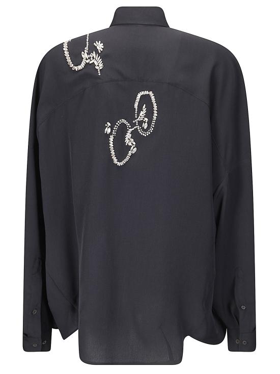 26SS 드리스 반 노튼 블라우스 2610107593078 900 BLACK - DRIES VAN NOTEN