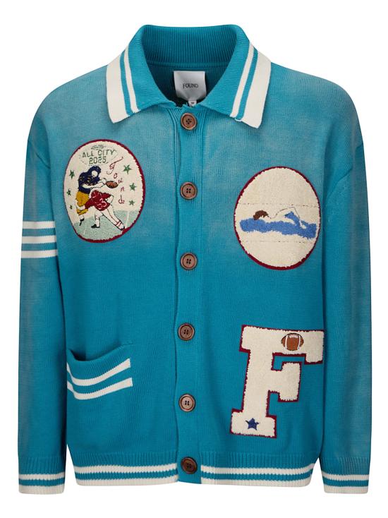 26SS FOUND 가디건 FOSS26CA01012 6339 Vinatge Ocean Blue
