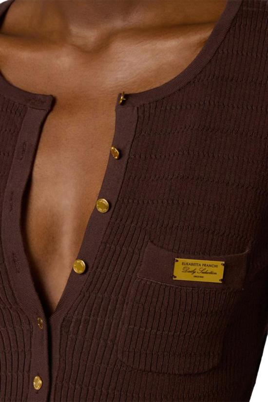 26SS 엘리자베타프랜치 스웨터 MK88B61E2644 BROWN - ELISABETTA FRANCHI