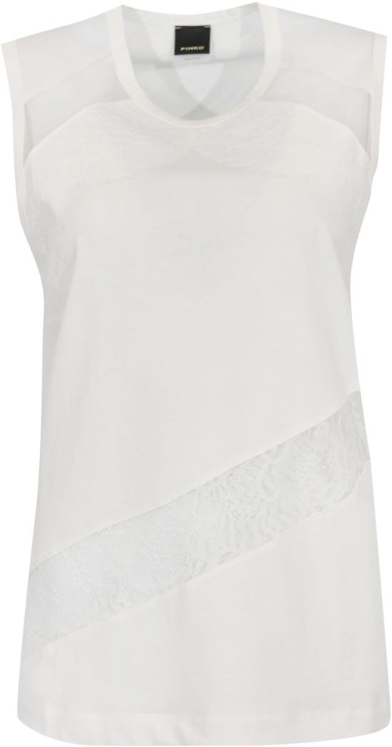 26SS 핑코 민소매 티셔츠 106291A335Z05 WHITE