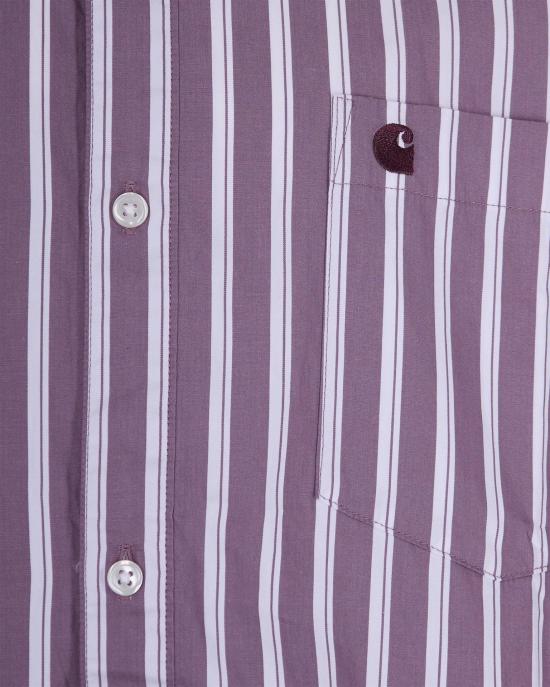 26SS 칼하트 몰든 스트라이프 패턴 셔츠 I0353343CZXX PURPLE - CARHARTT