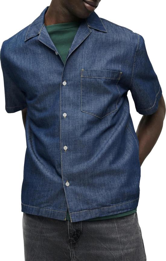 26SS 라코스테 데님 셔츠 CH1869MK9 BLUE - LACOSTE