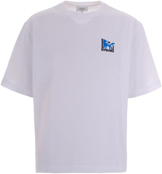26SS 메종키츠네 갤러리 폭스 오버사이즈 티셔츠 QM00111KJ0119P100 WHITE