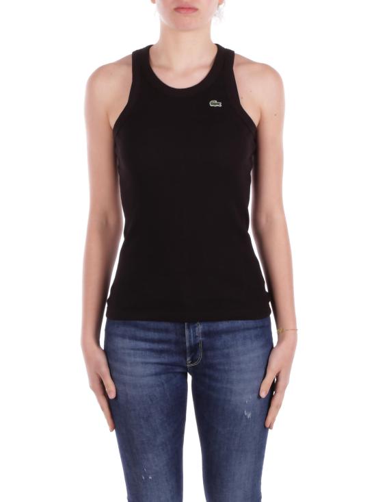 26SS 라코스테 민소매 티셔츠 TF5388031 BLACK - LACOSTE