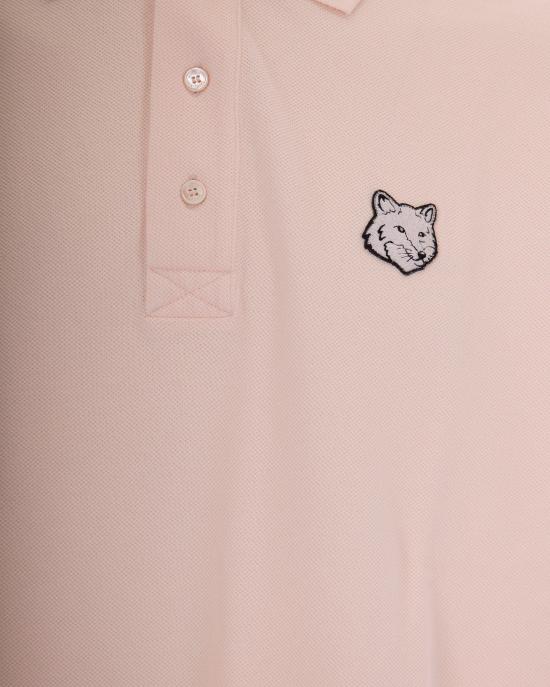26SS 메종키츠네 폭스 헤드 오버사이즈 폴로 티셔츠 PM00211KP00010448 PINK - MAISON KITSUNE