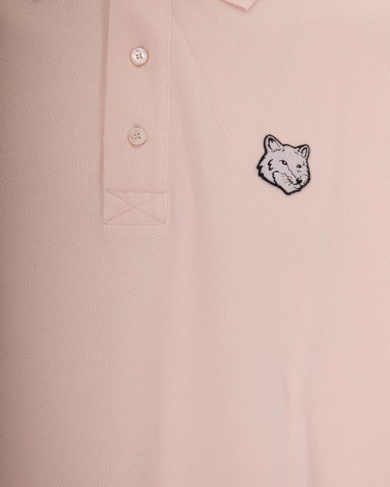 26SS 메종키츠네 폭스 헤드 오버사이즈 폴로 티셔츠 PM00211KP00010448 PINK - MAISON KITSUNE