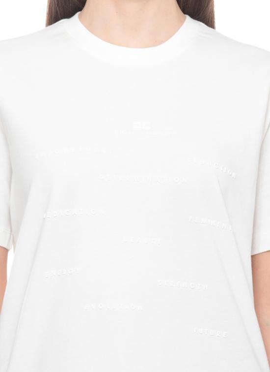 26SS 엘리자베타프랜치 반팔 티셔츠 MA74D61E2270 WHITE - ELISABETTA FRANCHI