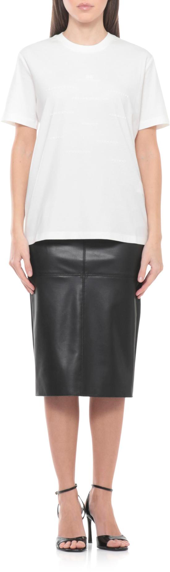 26SS 엘리자베타프랜치 반팔 티셔츠 MA74D61E2270 WHITE - ELISABETTA FRANCHI